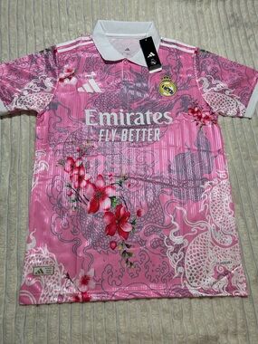 adidas Real Madrid Pink Floral Dragon Jersey